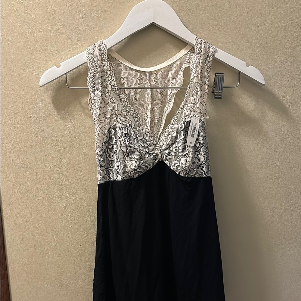 Adore Me Black and White Lace Pajama